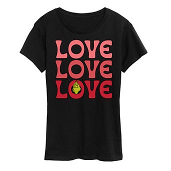 Women's Grinch Love Stack Graphic Tee