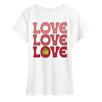 Women's Grinch Love Stack Graphic Tee