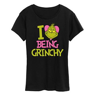 Women's Grinch I Love Being Grinchy Graphic Tee