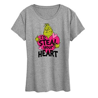 Women's Grinch I'd Steal Your Heart Graphic Tee