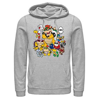 Men's Super Mario Bros Bowser Gang Graphic Hoodie