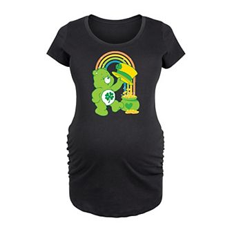 Maternity Care Bears Good Luck Bear Rainbow Graphic Tee