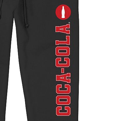 Men's Coca-Cola Logo Bottle Stamp Banded Bottom Pajama Pants