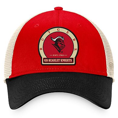 Men's Top of the World Scarlet Rutgers Scarlet Knights Refined Trucker Adjustable Hat