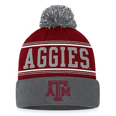 Men's Top of the World  Maroon Texas A&M Aggies Draft Cuffed Knit Hat with Pom