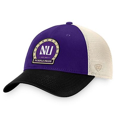Men's Top of the World Purple Northwestern Wildcats Refined Trucker Adjustable Hat