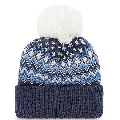 Women's '47 Navy Tennessee Titans Elsa Cuffed Pom Knit with Hat