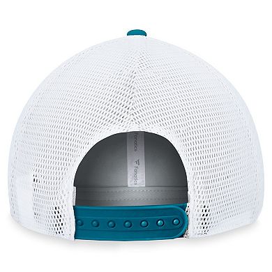 Men's Fanatics Branded Black/White San Jose Sharks Fundamental Adjustable Hat