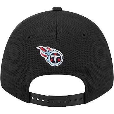 Men's New Era Black Tennessee Titans Top Visor 9FORTY Adjustable Hat