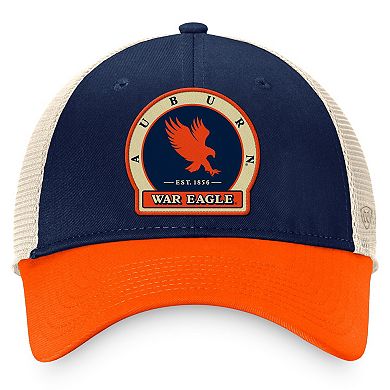 Men's Top of the World Navy Auburn Tigers Refined Trucker Adjustable Hat