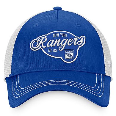 Women's Fanatics Branded Navy/White New York Rangers Fundamental Trucker Adjustable Hat