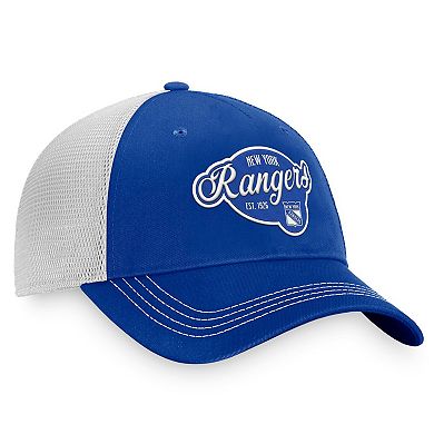 Women's Fanatics Branded Navy/White New York Rangers Fundamental Trucker Adjustable Hat