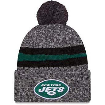 Men's New Era Gray New York Jets 2023 Sideline Sport Cuffed Pom Knit Hat