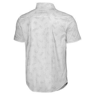 Men's NFL x Darius Rucker Collection by Fanatics White Dallas Cowboys Woven Short Sleeve Button Up Shirt