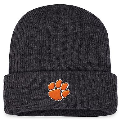 Men's Top of the World Charcoal Clemson Tigers Sheer Cuffed Knit Hat