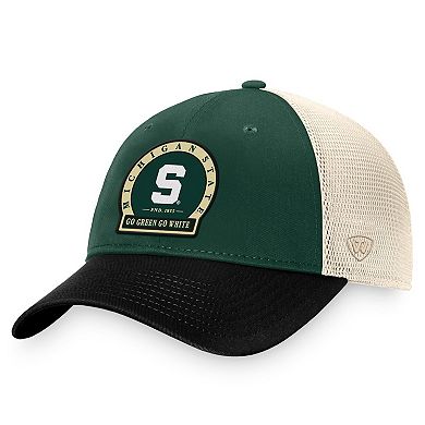 Men's Top of the World Green Michigan State Spartans Refined Trucker Adjustable Hat