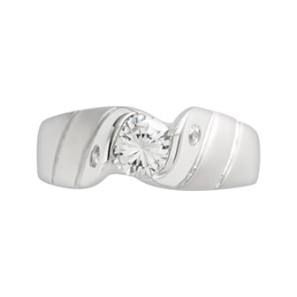 Traditions Jewelry Company Sterling Silver Cubic Zirconia Twist Ring