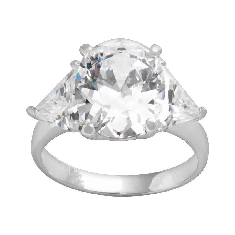 Traditions Jewelry Company Sterling Silver Cubic Zirconia Ring, Women's, Size: 7