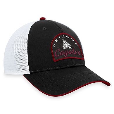 Men's Fanatics Branded Black/White Arizona Coyotes Fundamental Adjustable Hat