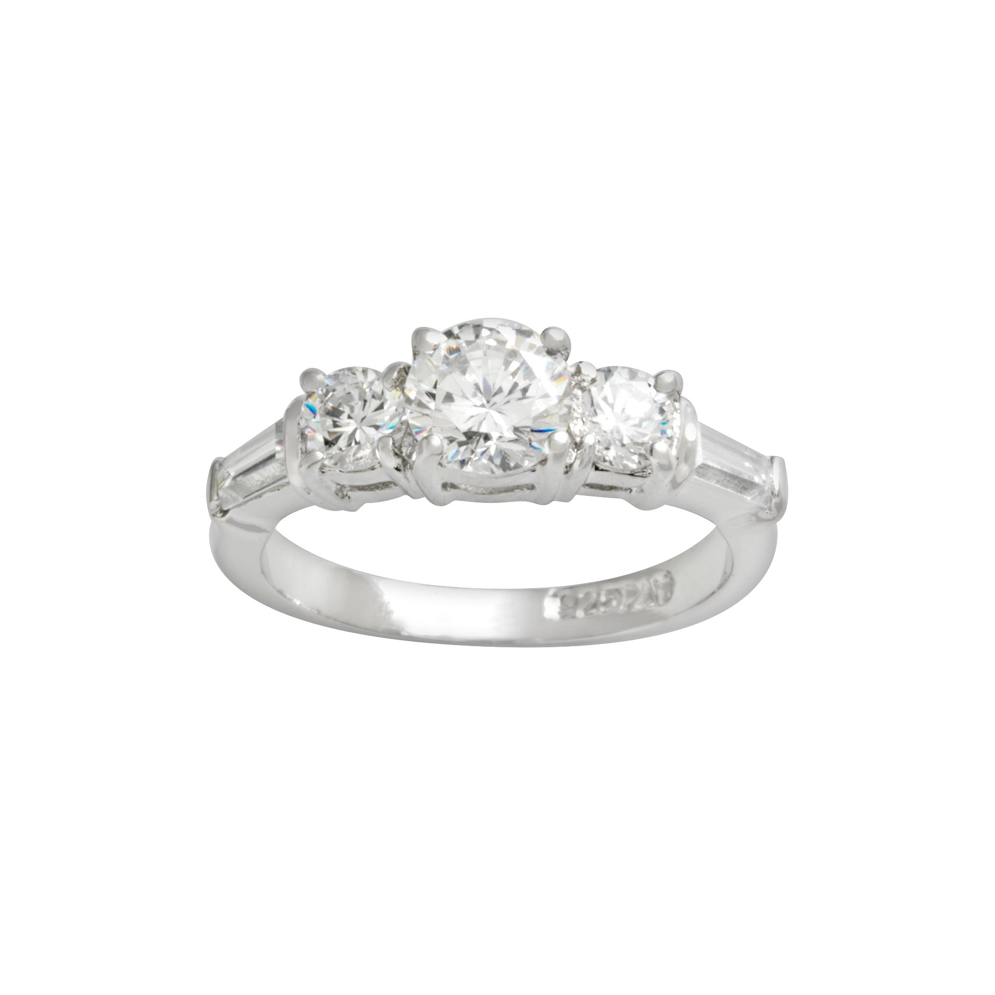 Traditions Jewelry Company Sterling Silver Round Cubic Zirconia Ring, Women
