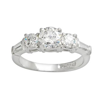 Traditions Jewelry Company Sterling Silver Round Cubic Zirconia Ring