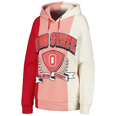 Women's Gameday Couture Scarlet Ohio State Buckeyes Hall of Fame Colorblock Pullover Hoodie