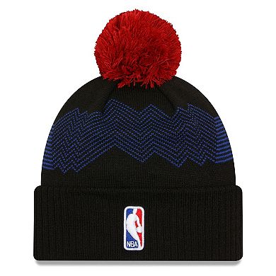 Men's New Era  Black Denver Nuggets 2023/24 City Edition Cuffed Pom Knit Hat