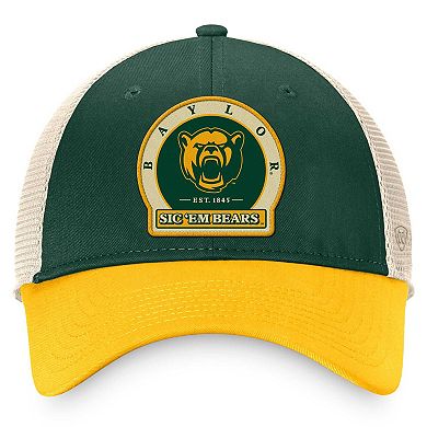 Men's Top of the World Green Baylor Bears Refined Trucker Adjustable Hat
