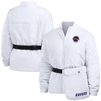 Women's WEAR by Erin Andrews White Baltimore Ravens Packaway Full-Zip Puffer Jacket