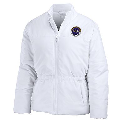 Women's WEAR by Erin Andrews White Baltimore Ravens Packaway Full-Zip Puffer Jacket