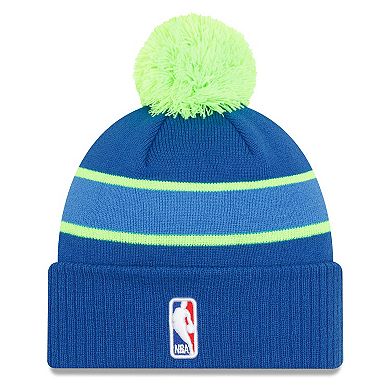 Men's New Era  Blue Milwaukee Bucks 2023/24 City Edition Cuffed Pom Knit Hat