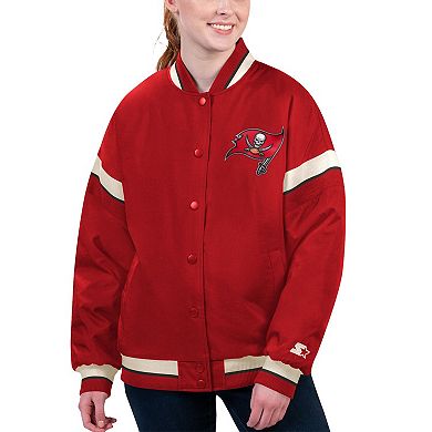 Women's Starter Red Tampa Bay Buccaneers Tournament Full-Snap Varsity Jacket