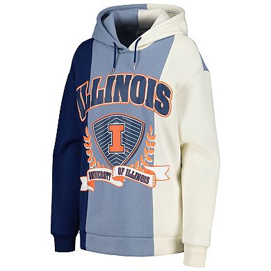 Women's Gameday Couture Navy Illinois Fighting Illini Hall of Fame Colorblock Pullover Hoodie
