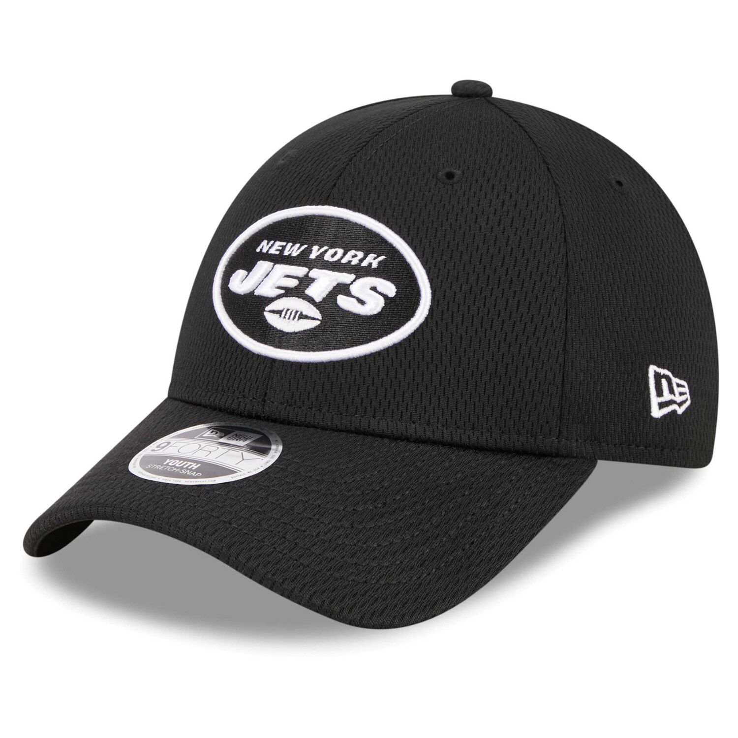 Youth New Era Black New York Jets Main B-Dub 9FORTY Adjustable Hat