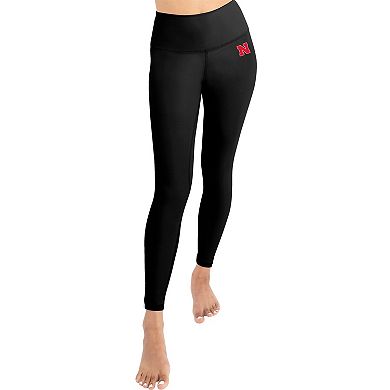 Women's Kadi Brand Black Nebraska Huskers Buttery Soft Midi Bra & Leggings Set