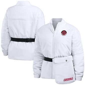 Women's WEAR by Erin Andrews White Arizona Cardinals Packaway Full-Zip Puffer Jacket