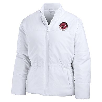 Women's WEAR by Erin Andrews White Arizona Cardinals Packaway Full-Zip Puffer Jacket