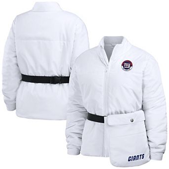 Women's WEAR by Erin Andrews White New York Giants Packaway Full-Zip Puffer Jacket