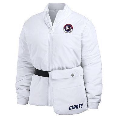 Women's WEAR by Erin Andrews White New York Giants Packaway Full-Zip Puffer Jacket