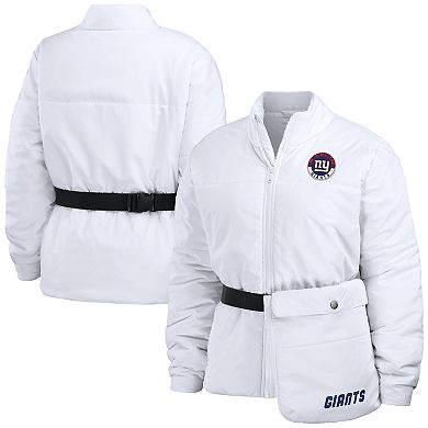 Women's WEAR by Erin Andrews White New York Giants Packaway Full-Zip Puffer Jacket