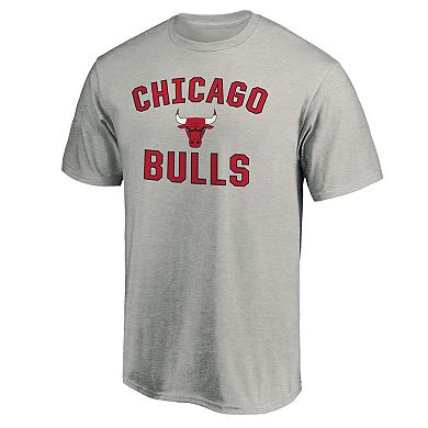 Men's Fanatics Branded Heathered Gray Chicago Bulls Victory Arch T-Shirt