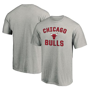 Men's Fanatics Branded Heathered Gray Chicago Bulls Victory Arch T-Shirt
