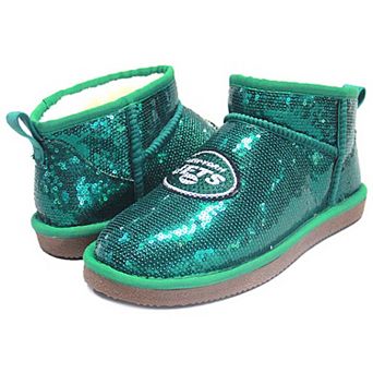 Women's Cuce Green New York Jets Sequin Ankle Boots