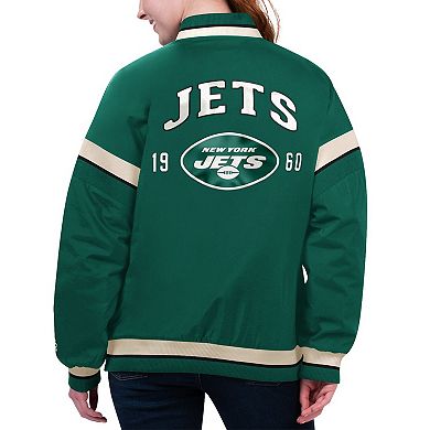 Women's Starter Green New York Jets Tournament Full-Snap Varsity Jacket