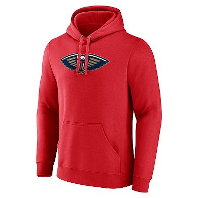 Men's Fanatics Red New Orleans Pelicans Primary Logo Pullover Hoodie