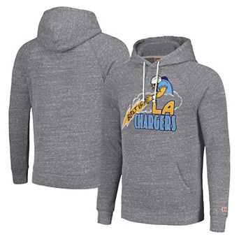 Unisex Homage Gray Los Angeles Chargers Hyperlocal Raglan Pullover Hoodie