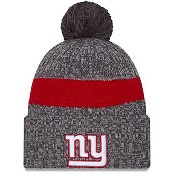 Men's New Era Gray New York Giants 2023 Sideline Sport Cuffed Pom Knit Hat
