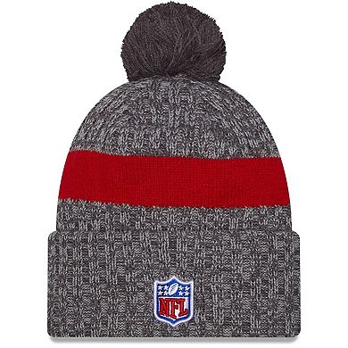 Men's New Era Gray New York Giants 2023 Sideline Sport Cuffed Pom Knit Hat