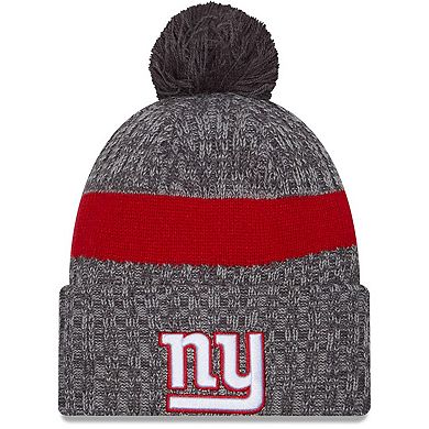 Men's New Era Gray New York Giants 2023 Sideline Sport Cuffed Pom Knit Hat