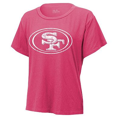 Women's Majestic Threads Nick Bosa Pink San Francisco 49ers Name & Number T-Shirt